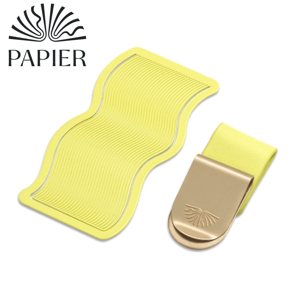 Papier Wave Bookmark & Pen Clip Set